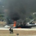 F-16 se zapalio tokom leta: Morao prinudno da sleti, dim prekrio pistu (video)
