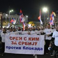 Ispred Skupštine završen doček Srba sa KiM koji pešače na skup protiv blokada u Novom Sadu