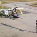 Sudar helikoptera i aviona, pilot prošao bez povreda: Kamera snimila dramu