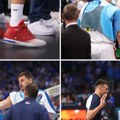 Ovo niste mogli da vidite uživo u prenosu meča Srbija - Estonija: Šta to Jokić ima u čarapi i radi kod klupe?