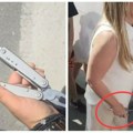 (Foto, video) potpredsednica NPS izazvala incident pred skupštinom Nožem htela da iseče transparent; Jovanov: Tužilaštvo…