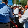 Kurti položio kamen-temeljac za dva mosta u Kosovskoj Mitrovici