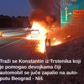 Tri devojke traže Kostantina iz Trstenika koji im je pomogao da izađu iz zapaljenog automobila