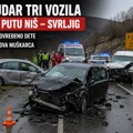 Sudar tri vozila na putu Niš – Svrljig. Povređeno dete i dva muškarca