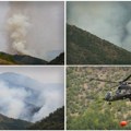 Beli oblak dima prekrio nebo iznad Stolova: Jak vetar otežava borbu, helikopteri ne staju (foto)