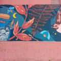 Oslikavanje murala u Školi za tekstil I dizajn u Leskovcu