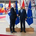 Predsednik Vučić sa Kopmanom u Briselu: Dobar i konstruktivan razgovor o nastavku evropskog puta Srbije (foto)