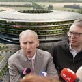 Kamen temeljac za Nacionalni stadion! Vučić najavio ko će birati ime: Postavljena lopta s potpisima legendarnih igrača
