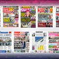 Naslovne strane sutrašnjih novina: Prelistavanje štampe za sredu, 22. april 2026. godine