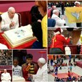 Ovako je papa proslavio 87. Rođendan: Pesma i ples dece, cirkuska predstava, pa zakuska i torta pre molitve (foto, video)