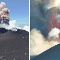 Gust oblak pepela na nebu, obustavljeni letovi: Dramatične scene na Siciliji, novi snimci erupcije Etne (video)