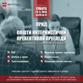 Opšti internistički preventivni pregledi u subotu u Oridu