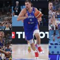 Srbija - letonija: Jokić se vratio sa bandažom na laktu! Domaćin šutira trojke kao Golden Stejt