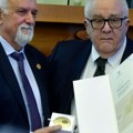 Dobitnici nagrade "Medalja SANU" akademici Vladimir Kostić i Gojko Subotić