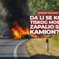 POSLEDNJA VEST: Da li se kod tiskog mosta zapalio kamion sa promotivnim materijalom SNS-a!? Požar kod tiskog mosta