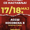 Studenti ASSŠ: Potrebniji ste nam više nego ikad