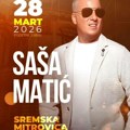 Saša Matić 28. marta u Sremskoj Mitrovici: Evo gde i po kojim cenama možete kupiti karte
