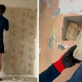 Skidali tapete, a onda su u zidu otkrili rupu Kad su videli šta je unutra, vilica im je pala od šoka! (video)