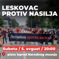 Danas 7.protest Leskovac protiv nasilja