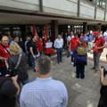 Синдикати ГСП Београд протестовали због доделе аутобуских линија приватницима
