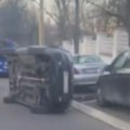 Prevrnut auto u luksuznom naselju u Beogradu. Šokantna scena u Ljutice Bogdana (video)
