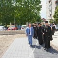 Arhiepiskop Arsenije i gradonačelnik Cvetanović obišli radove na Hramu Svetog Simeona Mirotočivog u Leskovcu