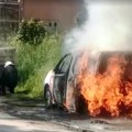 Zapalio se automobil na auto-putu kod Laste: Dramatični prizori na licu mesta VIDEO