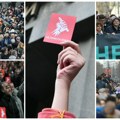 Završen protest ProGlasa: Reka ljudi na ulicama, crveni kartoni za vlast i „UA“ za RIK, za kraj „Vučiću odlazi“
