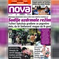 „Nova“ piše: „Sudije uzdrmale režim – Tužioci optužuju građane za pogrešno delo, da bi Stefanović mogao da ih goni“…