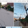 Stanovnici Vučja pišu da je kamion sa prikolicom natovarenom trupcima pokidao kablove, polomio bandere i da nadležni ne reaguju…