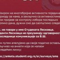 Studenti Leskovac: V.Š. ne govori u ime studenata, svoje podatke za kontrolore ostavljajte isključivo na linku studenata