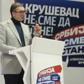 Vučić na predizbornom skupu u Kruševcu: Do poslednjeg daha ću štititi nacionalne interese i naš narod na KiM