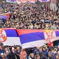 Protest Srba u Kosovskoj Mitrovici: Da kosovske vlasti omoguće dinarske isplate iz Beograda (VIDEO)