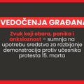 Svedočenja građana: Zvuk koji obara, panika i anksioznost – sumnja na upotrebu srestva za razbijanje demonstracija