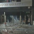Ухапшена особа због "агресивног гурања других лица на кордон полиције" испред Филозофског 5. септембра