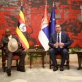 Museveni se sastao sa Vučićem, svečani doček ispred Palate Srbija