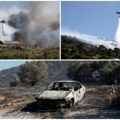 Besne požari u Grčkoj u toku je evakuacija ljudi; Nekoiko kuća izgorelo; Gust dim kulja iznad maslinjaka