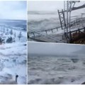 Megaoluja uspela ono što ukrajinci nisu: Ogromni talasi melju prve linije ruske odbrane i rovove na plaži na krimu (foto…