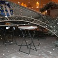 (Foto) Urušio se adventski šator u Križevcima pod teretom snega, nema povređenih