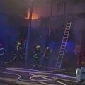 Požar u restoranu kod pijace na Banovom Brdu