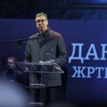Vučić u Vranju na godišnjici NATO agresiji: Sećanje na stradale moramo čuvati i prenositi budućim generacijama
