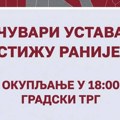 Čuvari Ustava večeras stižu ranije u Leskovac, okupljanje u 18 sati