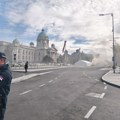 Ponovo dim kod Skupštine: Vatrogasci se bore sa požarom u šatorima, prisutna i policija (VIDEO)