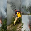 Besni ogroman šumski požar na Jablanici: Jezive scene - celu dolinu "potopio" dim, helikopteri u vazduhu (video)