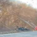 Žestok lančani sudar kod Subotice: U udesu učestvovalo 4 vozila, jedno sletelo s puta, ima povređenih (video)