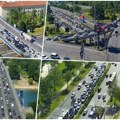 Autokomanda zakrčena, duge kolone i na Plavom mostu: Ali sve teče, GSP vozi uobičajeno (foto)