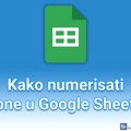 Kako numerisati kolone u Google Sheets-u