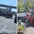 Sudar kod Beogradskog sajma: Od siline udarca iščupano pet metara ograde