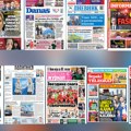 Naslovne strane današnjih novina: Prelistavanje štampe za subotu, 8. novembar 2025. godine