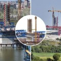 Spajanje krakova petog novosadskog mosta u aprilu. Radovi na mostovima u punom jeku, jedan ulazi u Petrovaradin, drugi u…